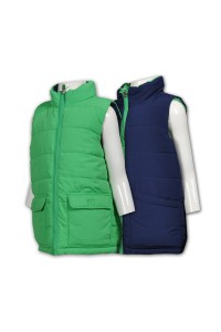 J609訂造兩面穿背心夾棉外套 供應保暖兒童背心夾棉外套  製作雙面背心外套  雙面褸 夾棉外套中心